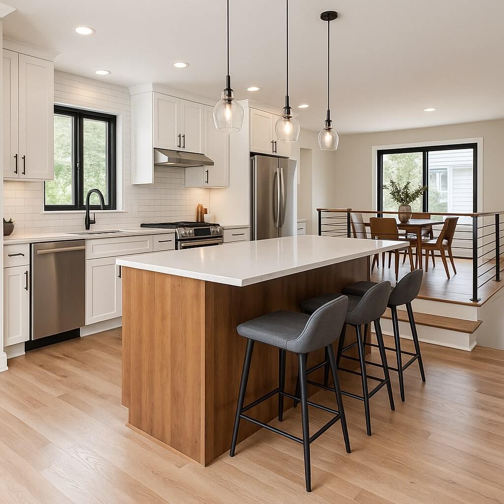 split level home kitchen remodel